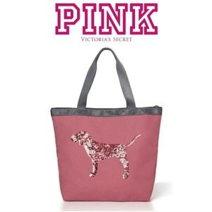 NWOT Victoria's Secret PINK Sequined Dog Tote